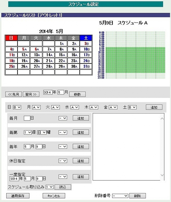 そごう千葉店で使用しているリブーターの運用管理画面